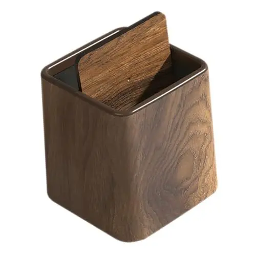 Produktbild: Garneck Desktop-Mülleimer Büro Abfalleimer Tischabfalleimer Küchen-Abfalleimer Büro-Abfalleimer alter Mülleimer Mülltonnenbehälter Mülleimer aus Plastik Mülleimer mit Deckel pp Brown