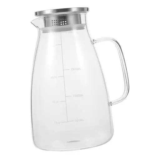 Produktbild: Garneck Krug Mit Großem Fassungsvermögen 2000 Ml Hitzebeständiges Glas Perfekt Für Zuhause Küche Grillen Camping
