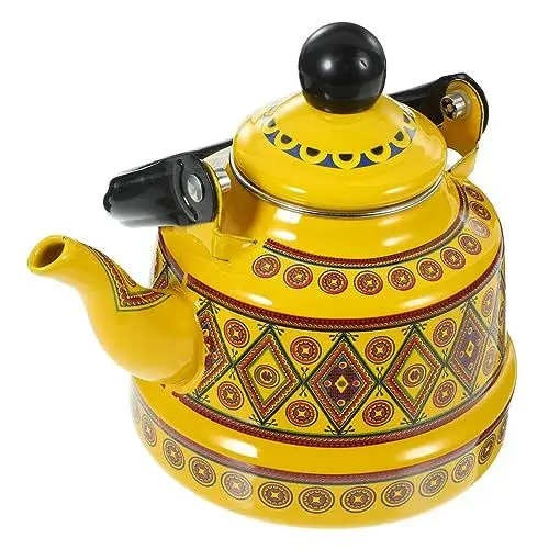 Produktbild: Garneck Emaille-Wasserkocher bequemer Wasserkocher tragbarer Wasserkocher japanischer Wasserkocher aus Emaille wasserkocker teekessel retro Teekocher auf dem Herd Kaffeekocher handhaben