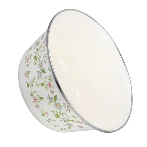 Produktbild: Garneck Retro Emaille Waschbecken Sauerteig Schüssel Emailleware Schüssel Für Mischen Kochen Servierschüssel Nicht Porös