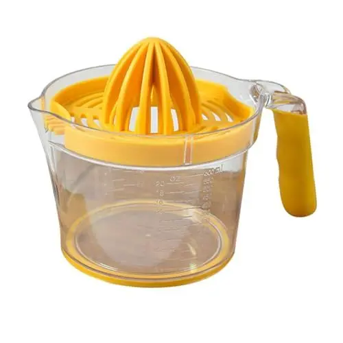 Produktbild: Garneck Entsafter Zitruspresse Für Die Heimische Küche Zitronenpresse Manuelle Fruchtpresse Praktische Zitruspresse Küchenwerkzeug Zitronensaftpresse Handpresse Fruchtpresse Plastik Yellow