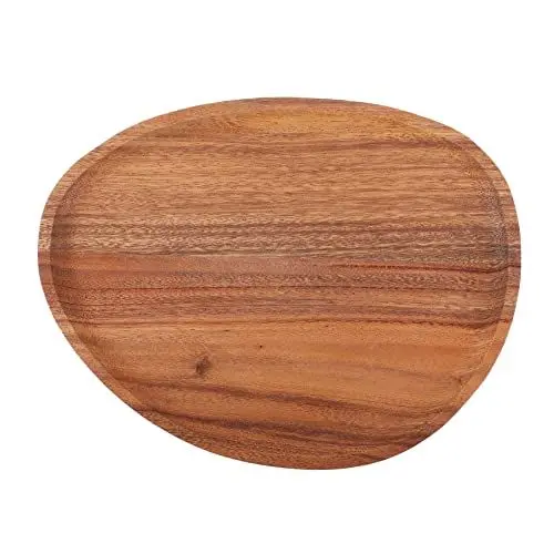 Produktbild: Garneck Snack Tablett Deckel Obst Tabletts Für Servieren Holz Dessert Tablett 26x20cm Home Zubehör