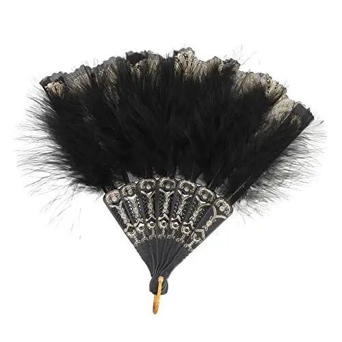 Produktbild: Garneck Plumes Faltfächer Retro-handfächer Elegant Leicht Für Party-Dekoration