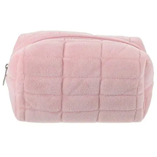 Produktbild: Garneck Federmäppchen Für Kosmetiktasche Reise-Kosmetik-Organizer Plüsch Bleistiftbeutel Lippenstifthalter Tasche Rosa Schminktäschchen Waschtasche Linter Geldbörse Multifunktion Student