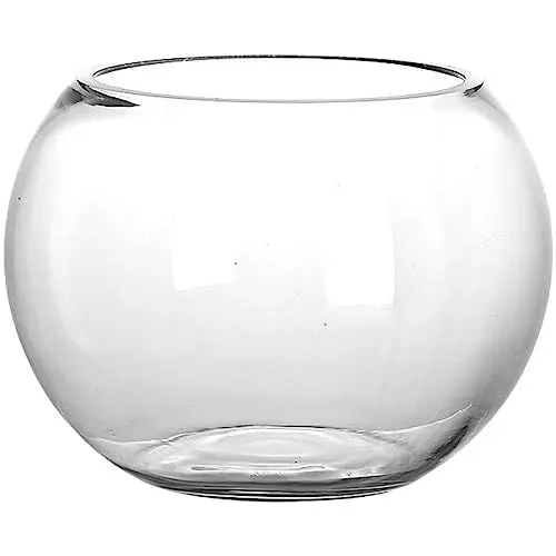 Produktbild: Garneck Fischglas Aus Glas 18 cm Durchsichtig Kleines Goldfischbecken Terrarium Blumenvase Pflanzgefäß Behälter Schildkrötenbecken Tischdekoration Blasenkugelvase Für Kampffische