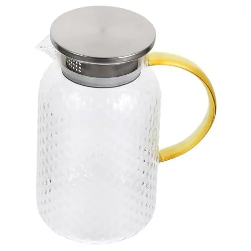 Produktbild: Garneck Wasserkrug Aus Glas Für Den Innenbereich 1500 Ml Großer Krug Elegantes Aussehen Für Partys