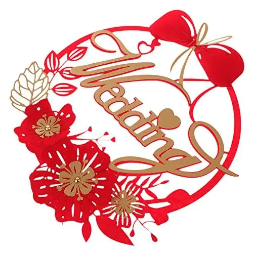Produktbild: Garneck Personalisierte Hochzeitsdekoration Chinesische Hochzeitsdekoration Hochzeit Xi Charakter Aufkleber Rote Hochzeitsbedarf Dekorative Aufkleber