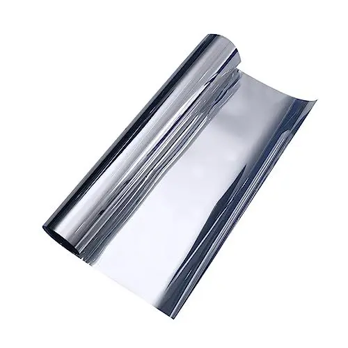 Produktbild: Garneck Fensterfolie Für Zuhause Büro Aufkleber Isolierglas Einfach Anzubringen 40 Cm Breite X 100 Cm Länge Silbergrau