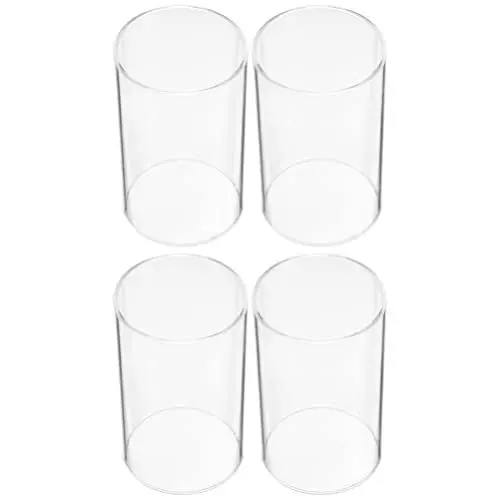 Produktbild: Garneck Glaszylinder ohne Boden 6cm Durchmesser Windlichtglas Drinnen Draußen Transparente Kerzenhalter 4 Stücke 15x6x6cm Glas Windlicht Ersatzzylinder Party Zuhause Bankett Im Freien