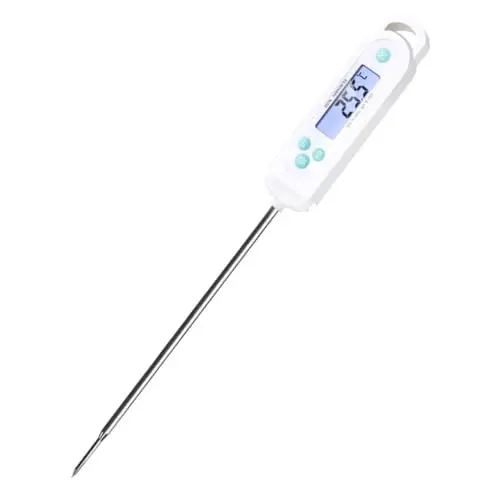 Produktbild: Garneck Grillthermometer Kochen Fleischtemperaturanzeige Kochthermometer für die Küche kitchen thermometer küche thermometer Fleischthermometersonde BBQ-Thermometer Fallfestigkeit Weiß