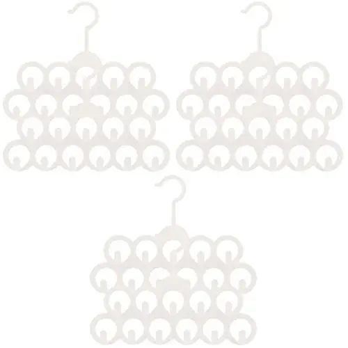 Produktbild: Garneck Herrengürtel 6 Stk Kleiderbügel Schal-organizer Herrenhandtasche Für Männer Krawattenhalter-organizer Kleiderschrank Organizer Loop-schal-aufhänger Leine Lagerung Weiß Sache Pp