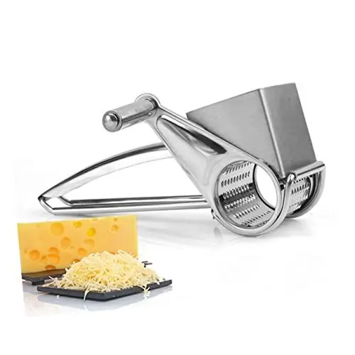 Produktbild: Garneck Käsereibe Aus Edelstahl Manuelle Rotierende Käsereibe Für Hartkäse Schokolade Früchte
