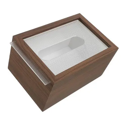 Produktbild: Garneck Handgefertigte Taschentuchbox Aus Holz Rechteckiges Design Pflegeleichter Papierhandtuchspender Geeignet für Badezimmer und Wohnzimmer