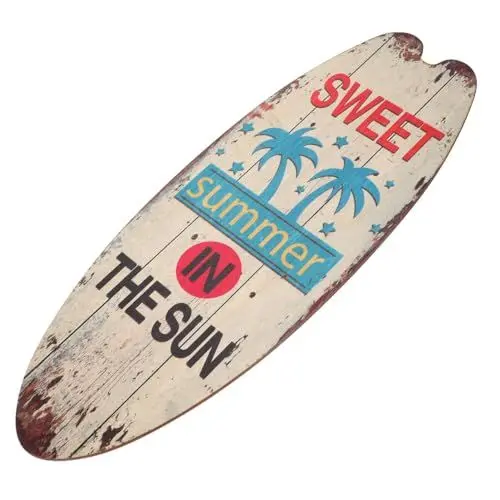 Produktbild: Garneck Kleines Holz Surfbrett Deko Schild Für Die Strand- Und Pooldekoration - Tropisches Wandkunstwerk Im Retro Stil Ideal Für Partys Und Bars Stilvolles Küstendekor in Beige