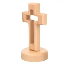 Produktbild: Garneck Kreuz Figur Holz Standkreuz Tischkreuz Holzkreuz Stil A Desktop Ornament Schlafzimmer Wohnzimmer Heilige Dekoration Taufe Hochzeit Festival Geschenkidee