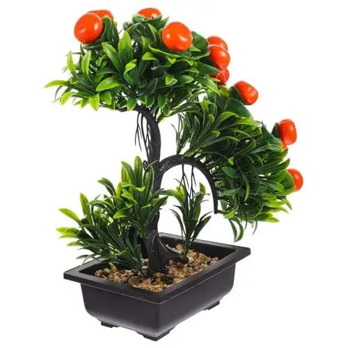 Produktbild: Garneck Künstliche Pflanzenverzierungen Lebensechte Bonsai Gefälschte Topfpflanzen Leicht Zu Reinigen Für