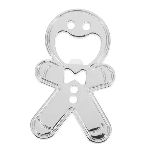 Produktbild: Garneck Lebkuchen Mann Flaschen Öffner Küchenhelfer Spender Bier Automatisch Bar Flaschenöffner Coole Schlüsselanhänger Magnetischer Flaschenöffner Zubehör Zinn Deckel Ihn Rostfreier Stahl