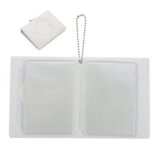 Produktbild: Garneck Liebe Fotoalbum kleine Fotobücher Hochzeitsfotoalben Karte Geschenke Schlüsselanhänger Fotoalbum geschenkt Fotobuch Mini Sammelalbum Schreibwaren Bindemittel Student Klipp PVC Weiß