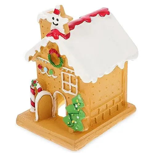 Produktbild: Garneck Weihnachtsdorf Weihnachtsdeko Mit Leuchtendem Miniaturhaus Resin-mikrolandschaft Für Festliche Dekoration Im Wohnzimmer Oder Kinderzimmer