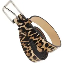 Produktbild: Garneck Modischer Damen Gürtel Im Leoprint Aus Hochwertigem PU-Leder – Stylischer Leoparden Gürtel Mit Trendigem Leopardenmuster Für Jeans Und Hosen – Perfektes Accessoire Für Jeden Look