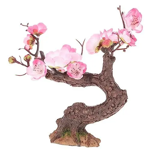 Produktbild: Garneck Ornamente Künstlicher Bonsai-Baum Gefälschte Pflanzen Pflaumenbaum Keine Wartung Für Restaurant Und Wohnkultur