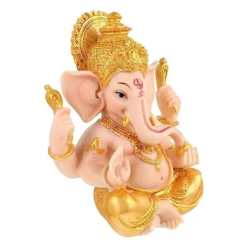 Produktbild: Garneck Palmen-Buddha-Ornament Feng-Shui-Figur Car Dashboard Idol -Idol Durga-Statue Miniatur Eines Hinduistischen Elefanten Hinduistische Figuren Murti Mandir Büro Jesus Harz Ganni
