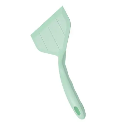 Produktbild: Garneck Pfannkuchen schaufeln breiter Pfannenwender Kekswender antihaft pfanne silikonschaber Wok Silikonspatel zum Kochen Pfannenwender mit Antihaftbeschichtung Kieselgel Light Green
