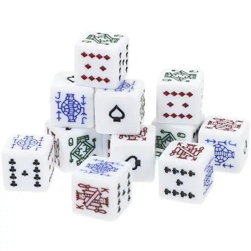 Produktbild: Garneck Pokerwürfel 16mm - 12er Set Große 6-seitige Pokerwürfel Für Poker Und Kartenspiele Ideal Für Eskalero Und Spieleabende Mit Freunden