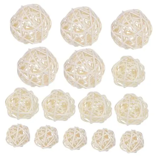 Produktbild: Garneck Rattankugeln Dekorationen 15 Stück Verschiedene Größen Hängedekor Für Hochzeit Weihnachtsfeier Zuhause