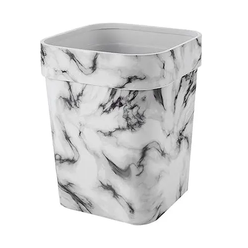 Produktbild: Garneck Retro-Mülleimer Mülleimer für die Küche im Freien Badezimmer-Mülleimer mit Deckel Kücheneimer Desktop-Mülleimer küchenabfalleimer kitchen bin Küchenmülleimer Abfallbehälter pp Weiß