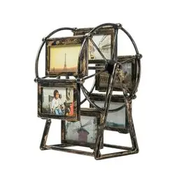 Produktbild: Garneck Rotierender Riesenrad Bilderrahmen Schreibtischtisch- Top- Vintage- Foto- Frames Personalisierte Familien- Fotorahmen Shows für Home Dekor Weihnachten Geburtstagsgeschenke