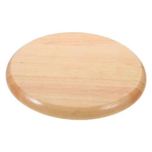 Produktbild: Garneck Hockersitzbezug Aus Holz Rund Ersatz-hockersitz Gummibaumholzplatte Für Komfort Und Stil