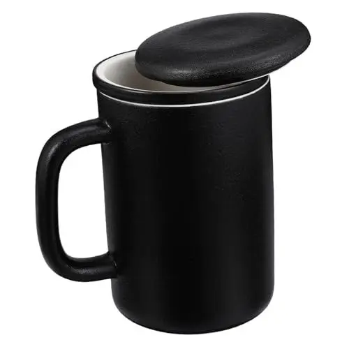 Produktbild: Garneck Keramik-teetasse Mit Sieb Tee-ei 400 Ml Chinesischer Teebecher Tee-ei Stilvoller Keramikbecher