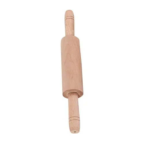 Produktbild: Garneck Pizzaroller Aus Holz Antihaftbeschichtete Roller-griffe Zum Backen Von Keksen und Pizza Stabile Griffe Größe