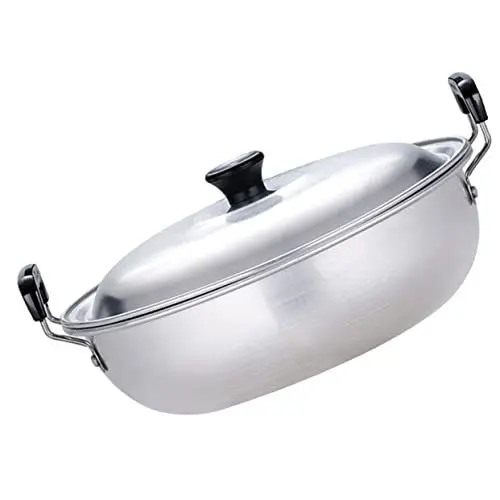 Produktbild: Garneck Aluminiumtopf Mit Deckel Und Doppelgriff Schneller Ramen-topf Für Nudeln Suppe Und Pasta Einfach Zu Reinigen Und Sicher Zu Verwenden