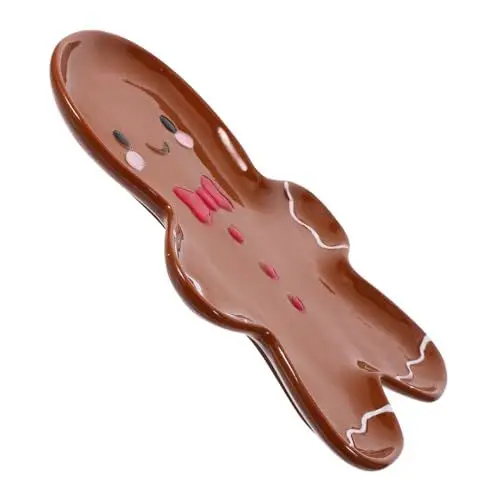 Produktbild: Garneck Weihnachten Geschirr Lebkuchen Mann Keramik Platte Weihnachten Decor Für Urlaub Snack Dessert