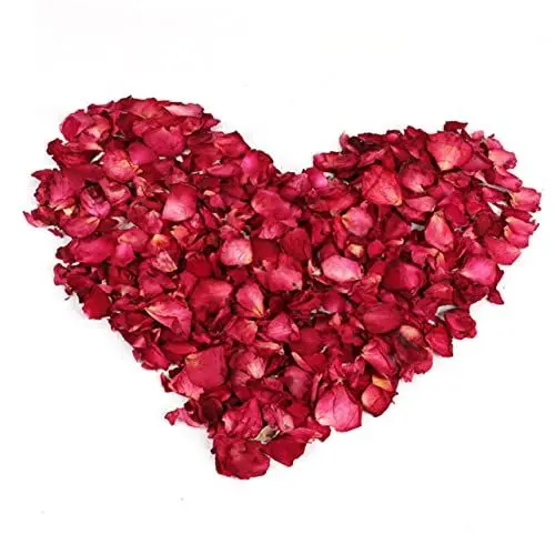 Produktbild: Garneck Echte Natürliche Getrocknete Rote Rosenblätter 100 G/Beutel Blütenblätter Badeutensilien für Spa-Dekorationen