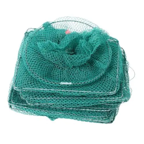 Produktbild: Garnelenfalle Fischnetz Fischernetz Fischfangnetz Bootsangelnetz Garnelenfangnetz teichnetz Hummerfallen Langustennetz Langustenfalle Angelköderfalle fangen Fischfalle Nylon Green KOMBIUDA