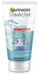 Produktbild: Garnier 3in1 Gesichtsreinigung, Peeling, Gesichtsmaske, Gesichtspflege gegen Pickel & Unreinheiten, Hautklar, 6er Pack (6 x 150 ml)