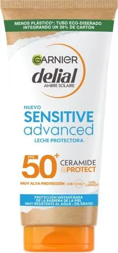 Produktbild: Garnier Delial Sensitive Advanced - Sonnenmilch für klare, empfindliche und sonnenintolerante Haut, IP50+, 175 ml