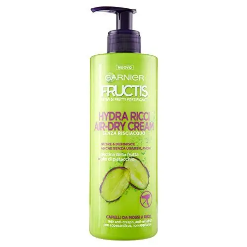 Produktbild: Garnier Fructis Hydra Ricci Air-dry Cream, Haarpflege ohne Ausspülen für gewelltes bis lockiges Haar, Formel angereichert mit Pistazienöl, 400ml