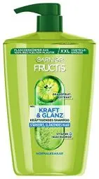 Produktbild: Garnier Fructis Kraft und Glanz kräftigendes Shampoo Grapefruitextrakt XXL, gibt dem Haar Kraft und Energie zurück, für stärkeres und glänzendes Haar, Maxi Format, 1000 ml