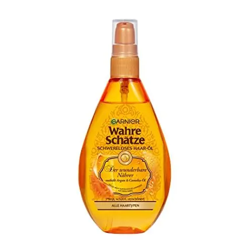 Produktbild: Garnier Haar-Öl für jedes Haar, Mit pflegendem Arganöl für mehr Glanz und Geschmeidigkeit, Wahre Schätze, 1 x 150 ml