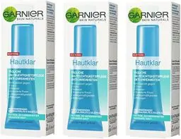 Produktbild: Garnier Hautklar 24h Feuchtigkeitspflege Gesicht Anti-Unreinheiten/Gesichtscreme für fettige + zu Unreinheiten neigende Haut, 3er Pack - 3 x 40 ml
