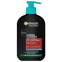 Produktbild: Garnier Hautklar Waschgel, BHA Carbon Cleanser mit Kohle, Anti-Mitesser & Anti-Pickel Waschgel und Gesichtsreiniger, 250 ml
