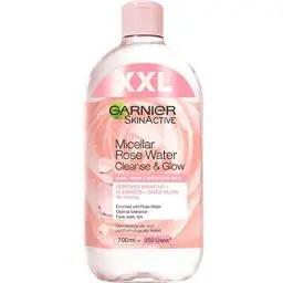 Produktbild: Garnier Mizellen Reinigungswasser, All-in-1 Reinigung mit Rosenwasser, Gesichtswasser für eine sanfte Reinigung und schonendes Abschminken, SkinActive, 1 x 700 ml