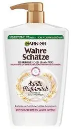 Produktbild: Garnier Wahre Schätze Beruhigendes Shampoo Sanfte Hafermilch XXL, beruhigend und feuchtigkeitsspendend, für empfindliches Haar und sensible Kopfhaut, Maxi Format,1000 ml