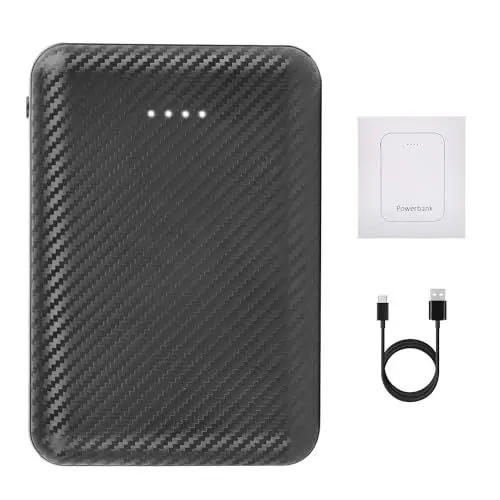 Produktbild: GAROERFAR Tragbares Ladegerät, Kleinste 12000mAh Power Bank für Beheizte Weste, 3-Output Mini Akku Ladegerät für iPhone 15 14 13 12 11 Samsung S23 Google iPad Tablet