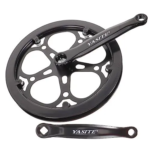 Produktbild: GAROZATION Kurbelgarnitur Mit Einzelkettenblatt Für 170 Mm Eisengriff 52 Zähne Kettenblatt Für Fixed-Gear Und Bahn