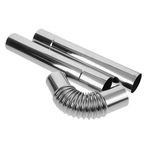 Produktbild: GAROZATION 1 Satz Schornstein Abgasrohr Kaminrohr Gasherdrohr Ofenkamin Schornsteinkanalrohr Ofenrohr Heizofen Schornstein Herdanschluss Biegsames Rohr Silver Rostfreier Stahl